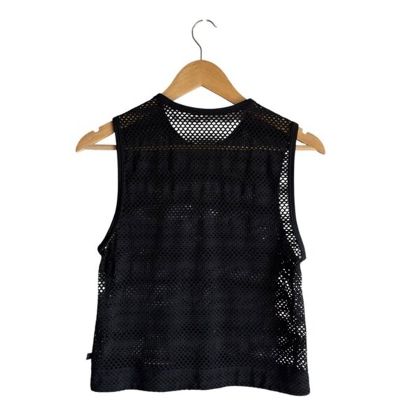 Lululemon Sweat Your Heart Out Tank Size 4 Black Mesh - Picture 5 of 7